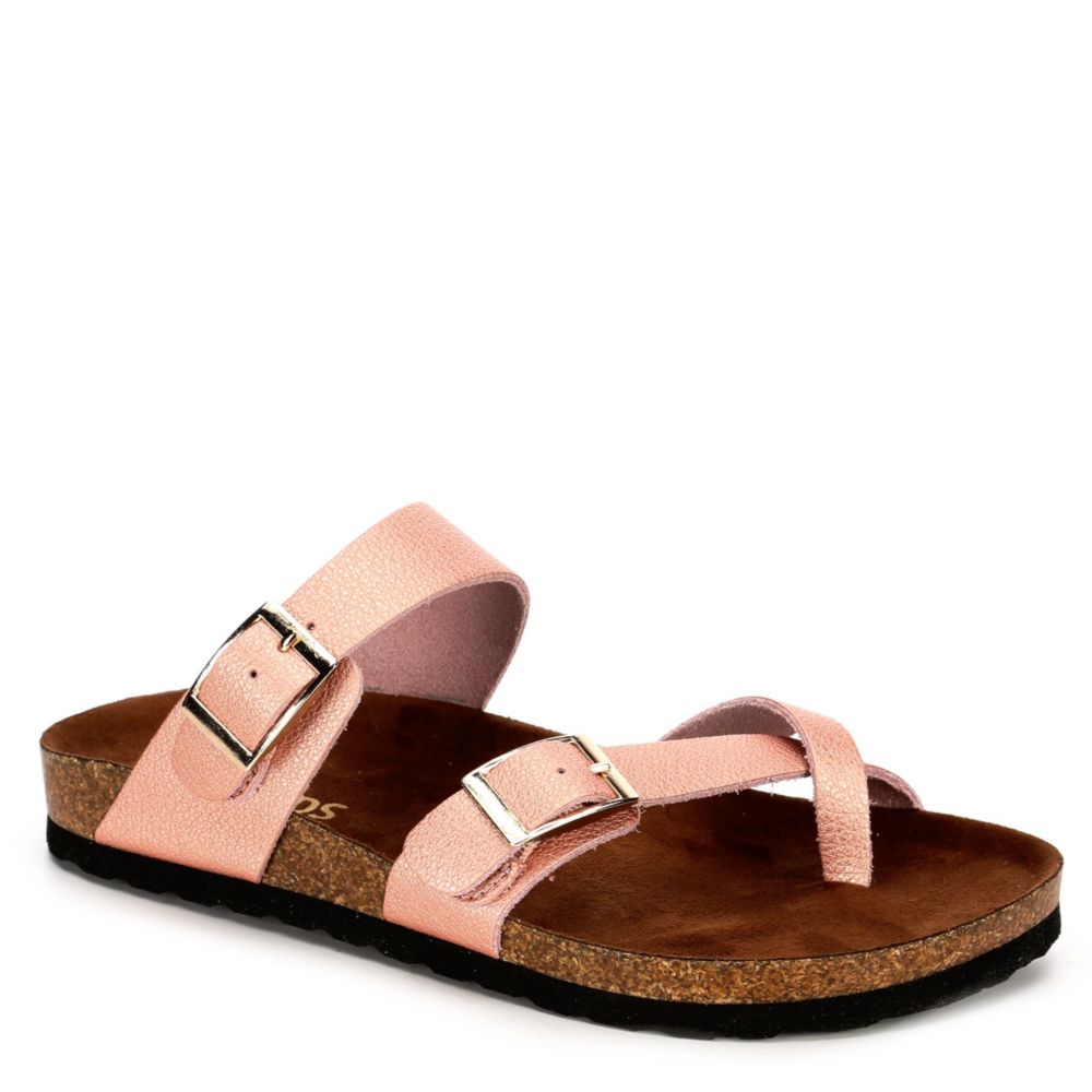 white mountain rose gold sandals