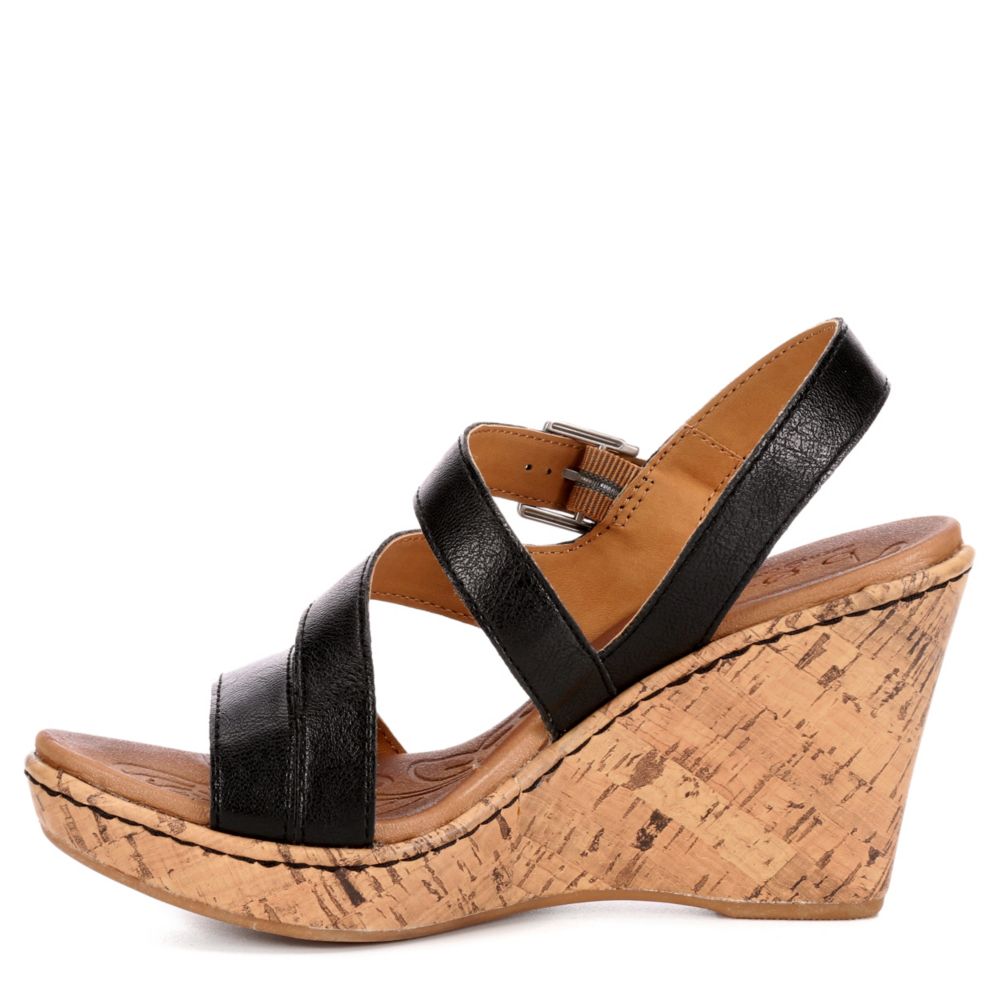 B.O.C Womens Schirra Wedge Sandal - BLACK