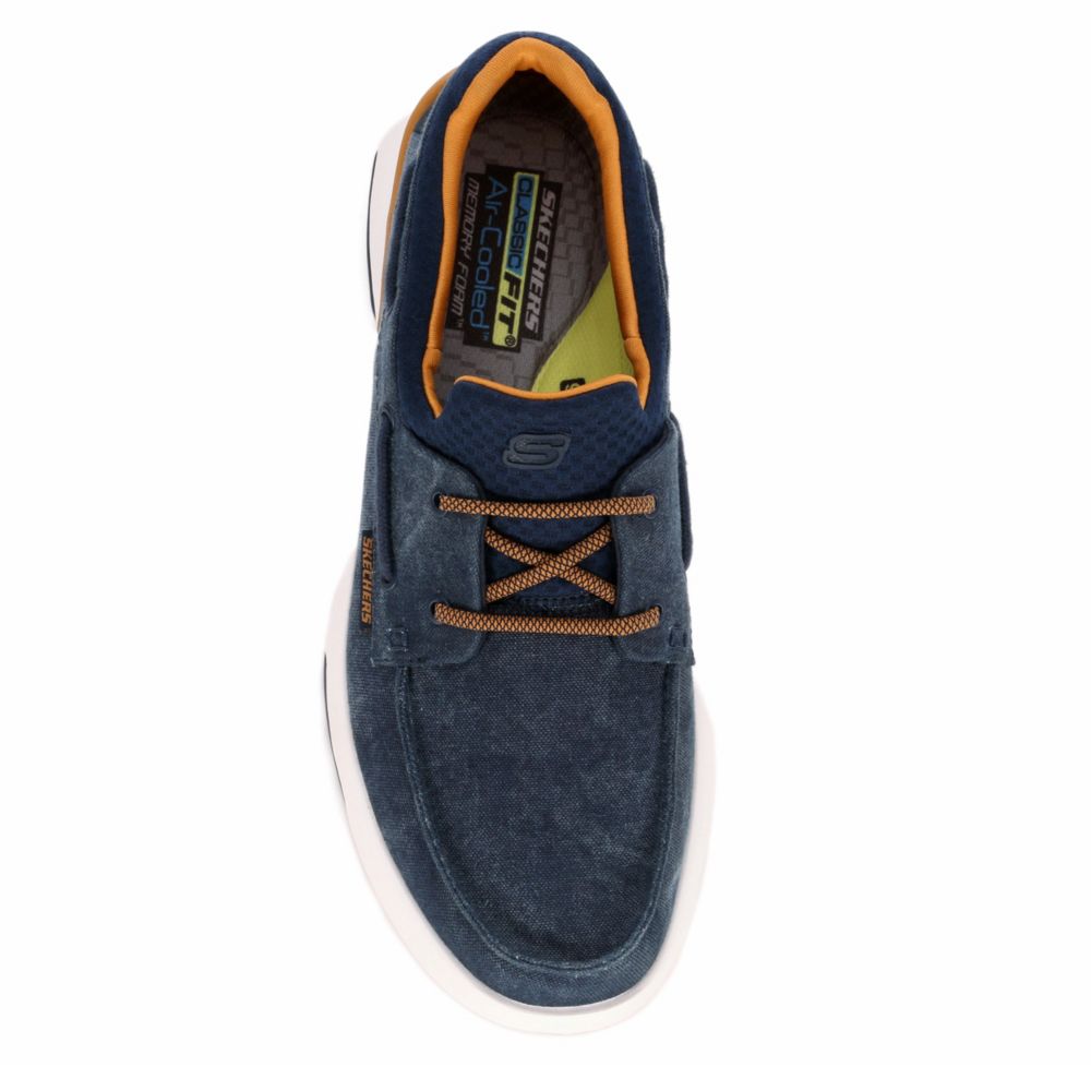 SKECHERS STREET MENS Mens Bellinger-garmo Canvas Shoe - NAVY