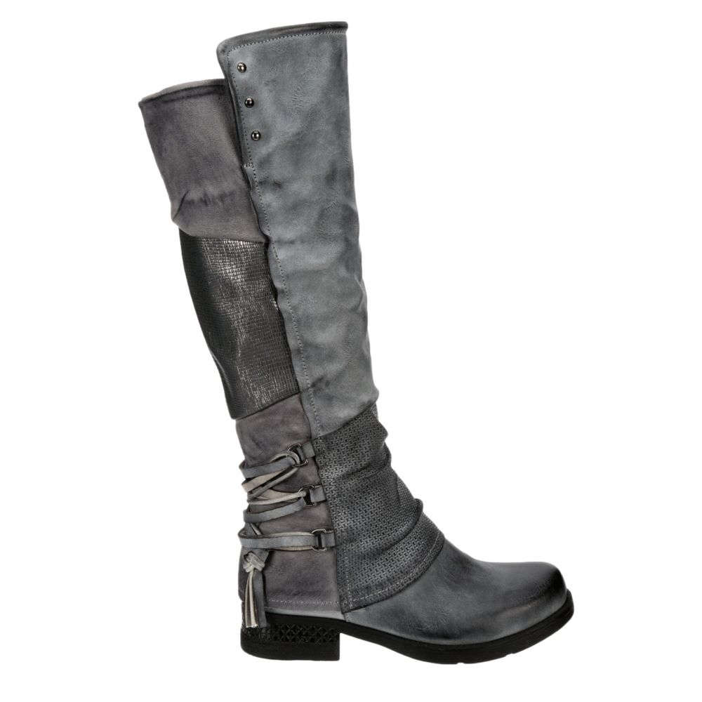 grey tall boots for women
