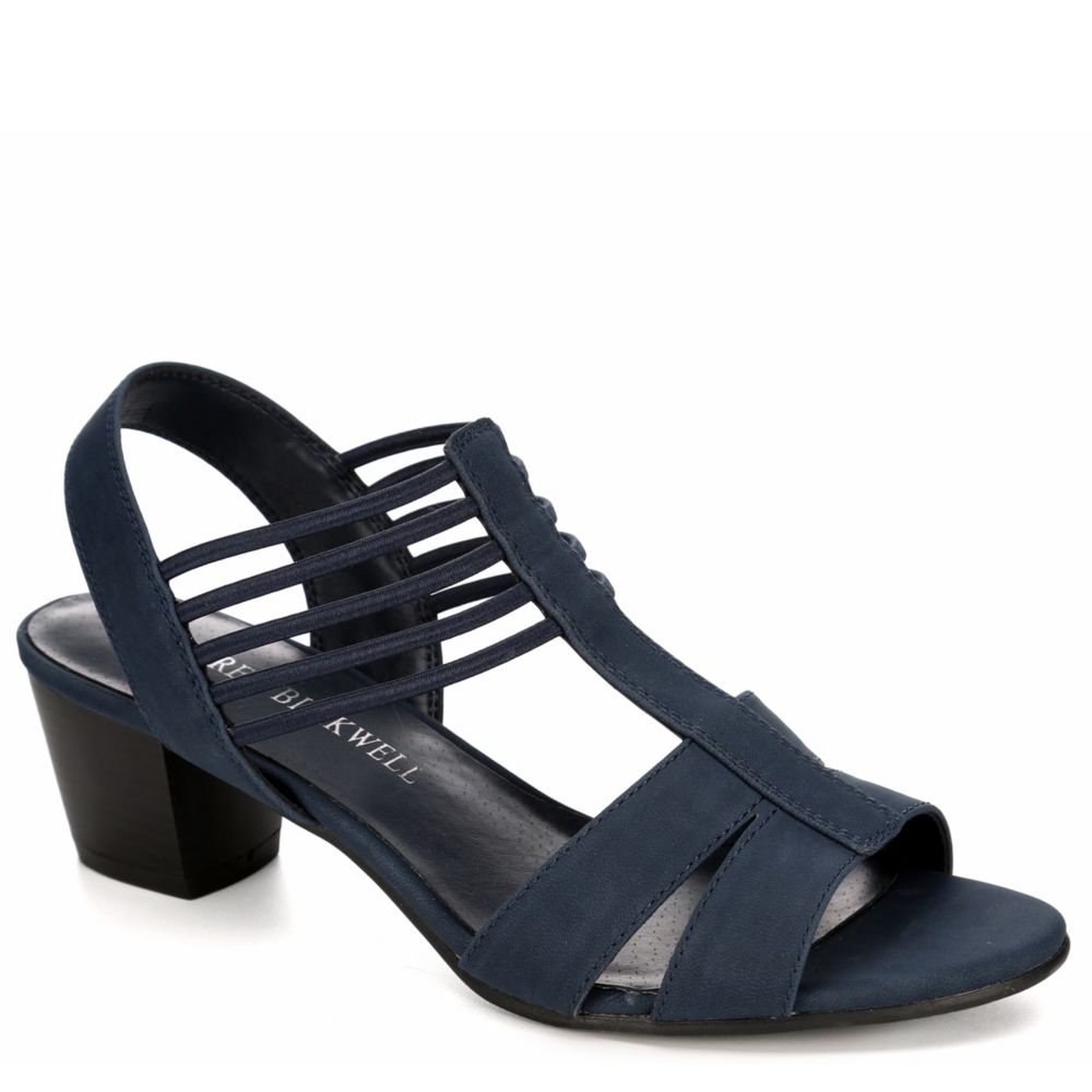 LAUREN BLAKWELL Womens Adena Dress Sandal - NAVY
