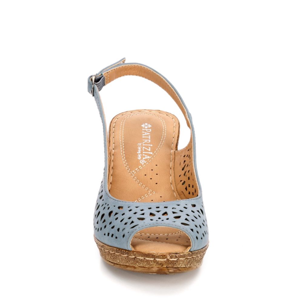 PATRIZIA Womens Shaninoqua Wedge Sandal - BLUE