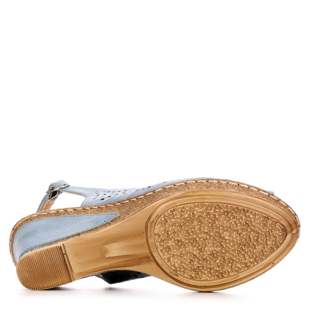 PATRIZIA Womens Shaninoqua Wedge Sandal - BLUE