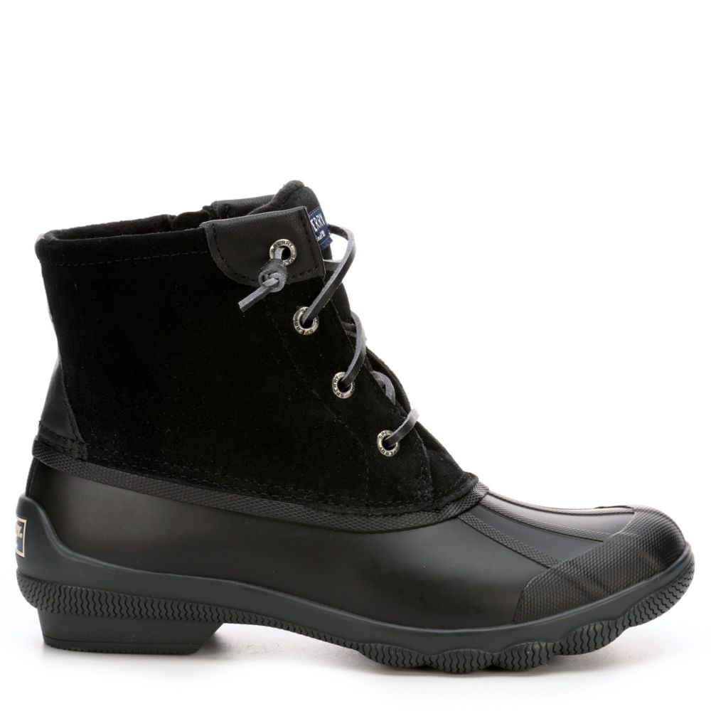 all black sperry duck boots