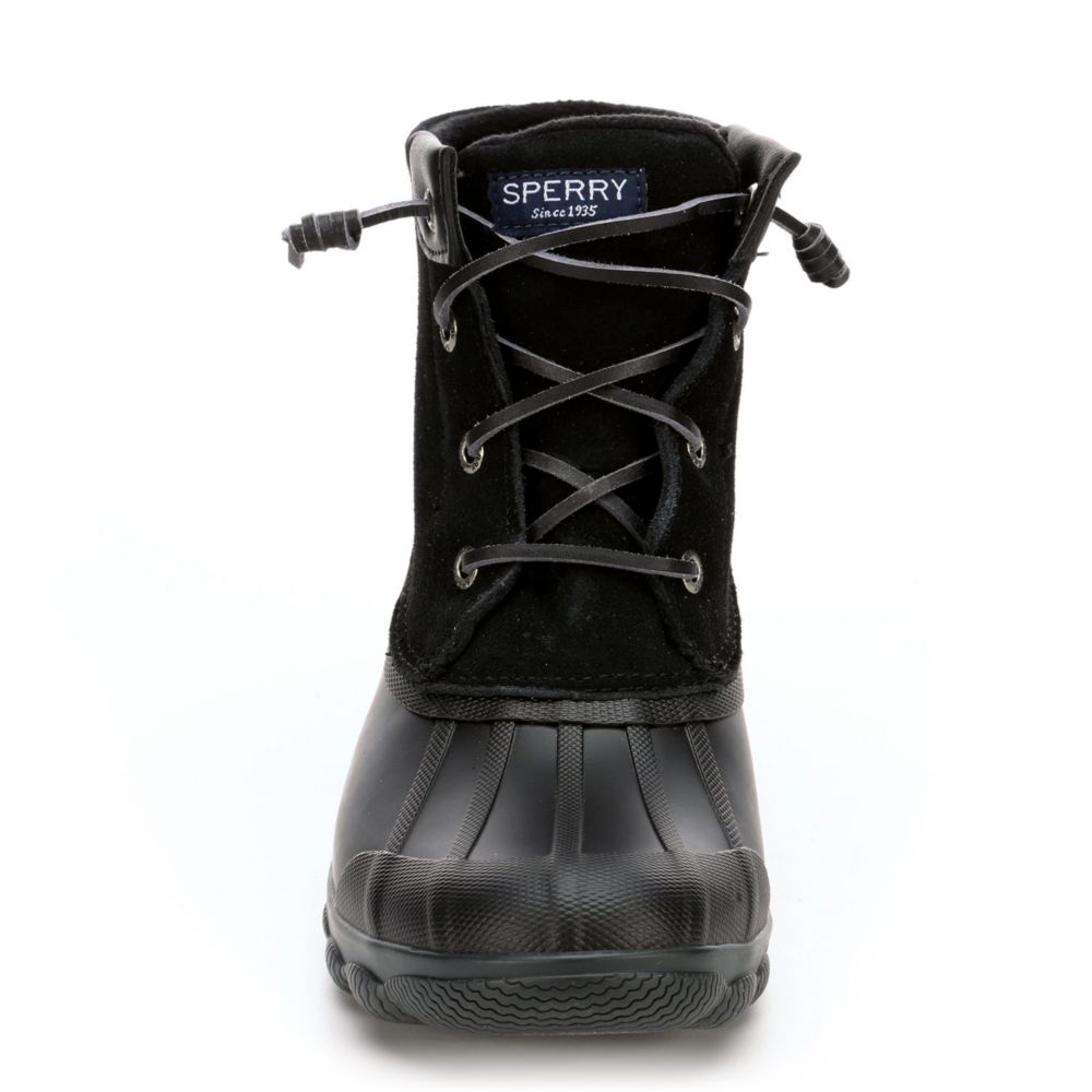 black sperry rain boots