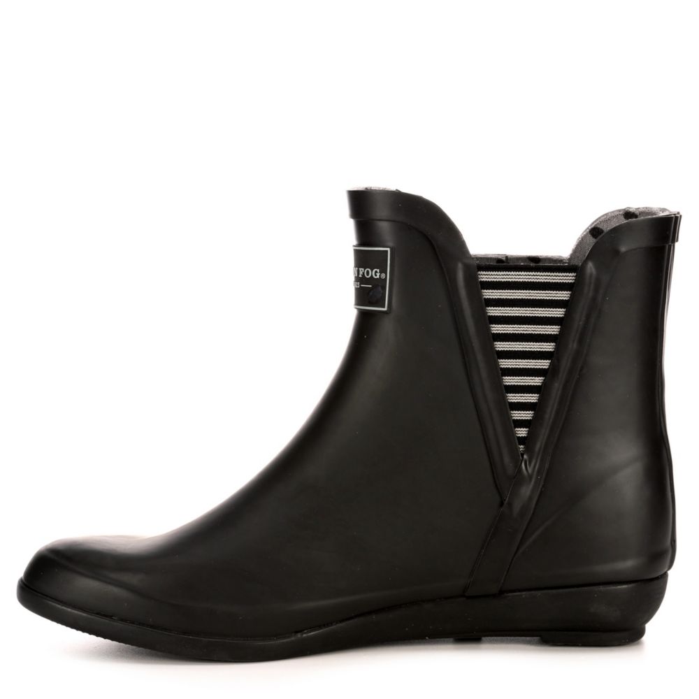 london fog rain boots black