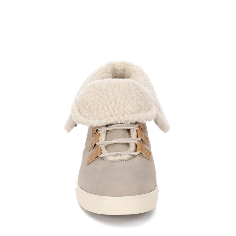 TIMBERLAND Womens Dausette Fleece Fold-down Boot - TAUPE