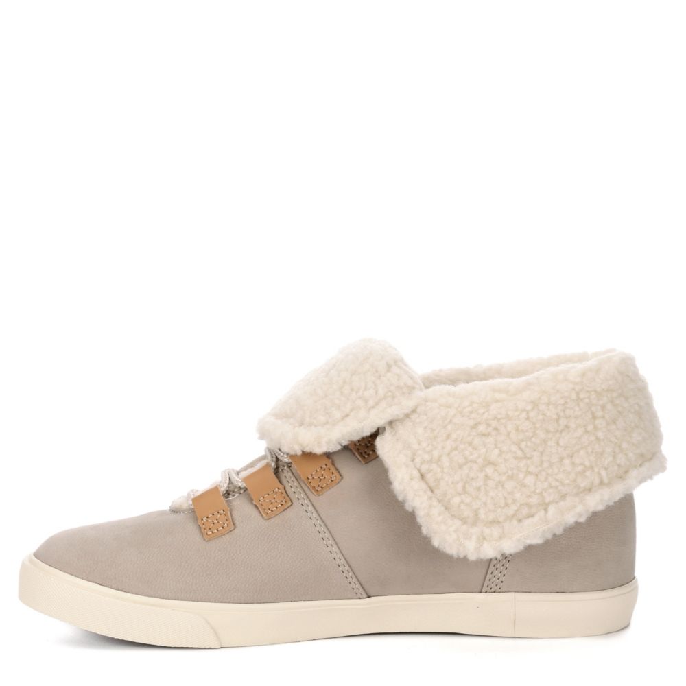 TIMBERLAND Womens Dausette Fleece Fold-down Boot - TAUPE