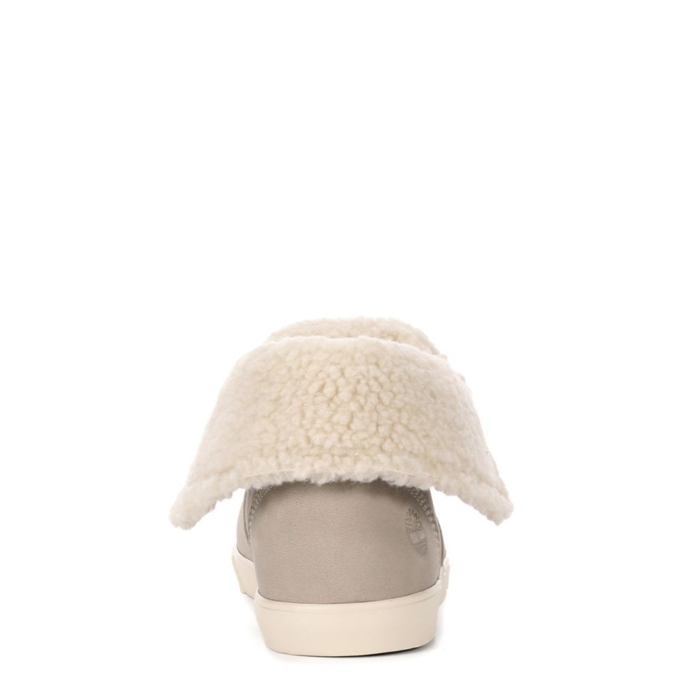 TIMBERLAND Womens Dausette Fleece Fold-down Boot - TAUPE