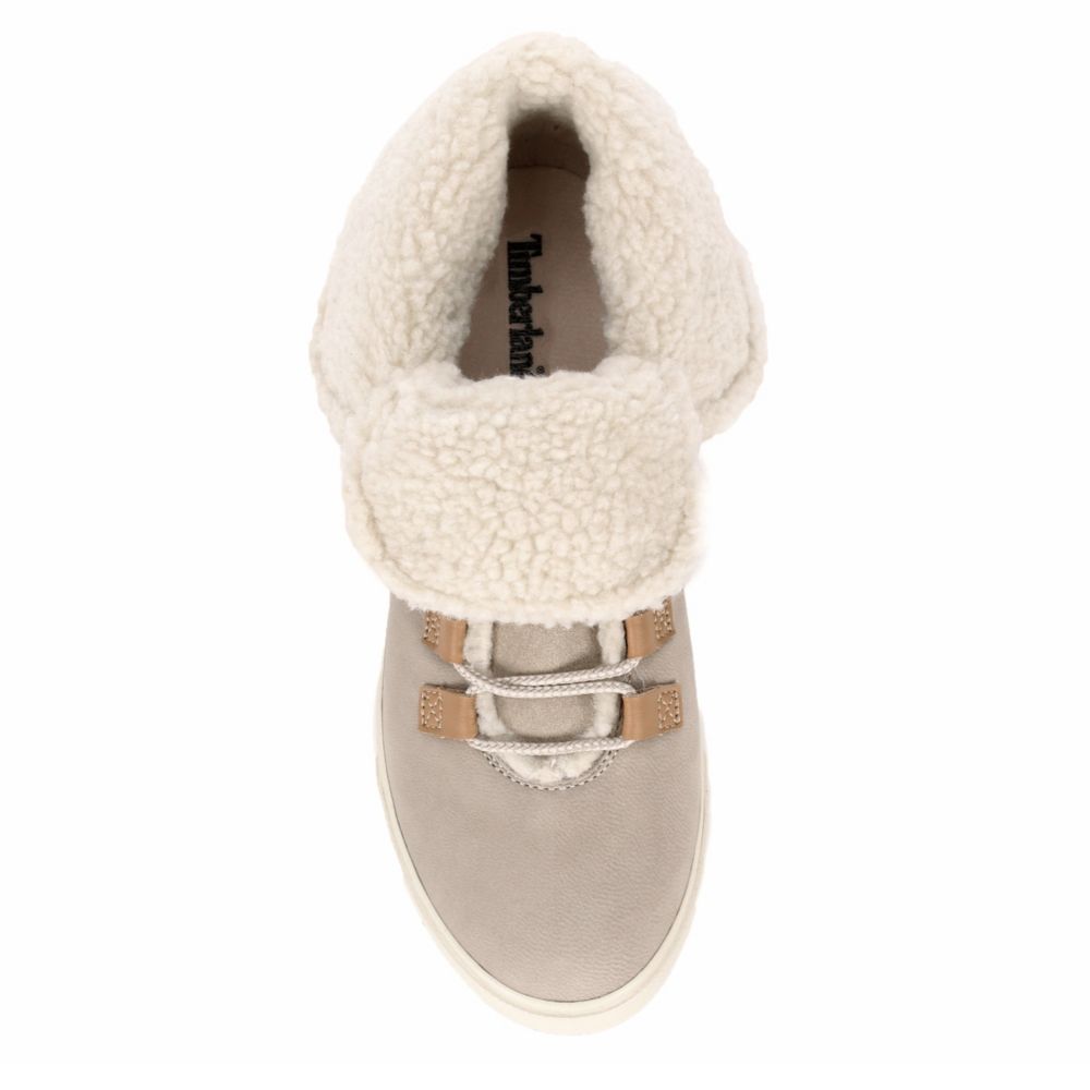 TIMBERLAND Womens Dausette Fleece Fold-down Boot - TAUPE