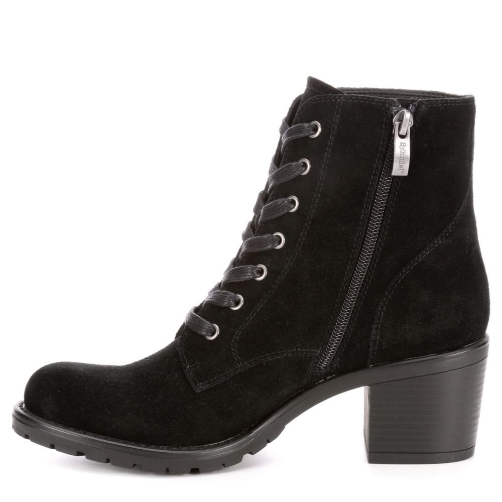 BJORNDAL Womens Sasha Combat Boot - BLACK
