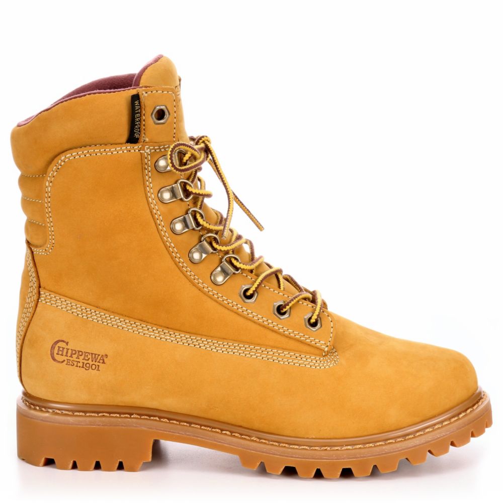 CHIPPEWA Mens Gunnison Waterproof 8 Insulated Work Boot - CAMEL