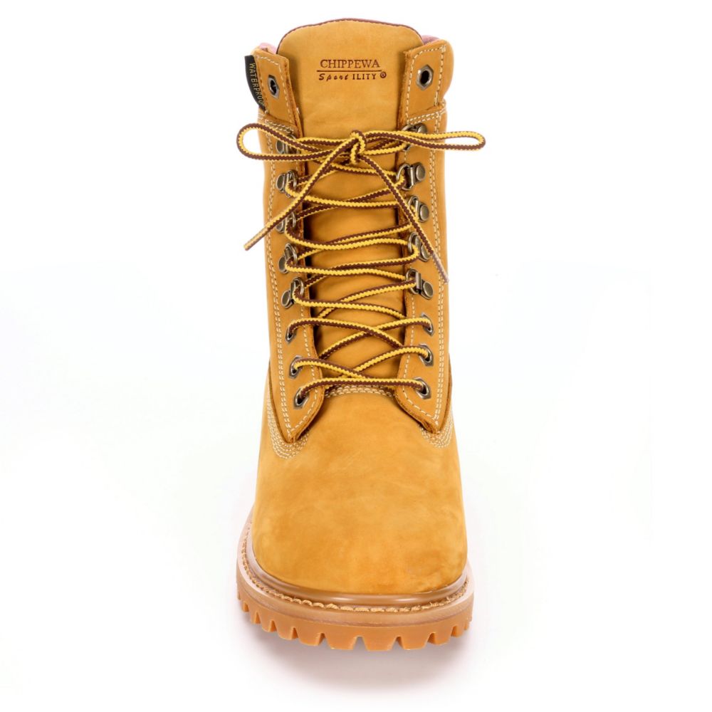 CHIPPEWA Mens Gunnison Waterproof 8 Insulated Work Boot - CAMEL