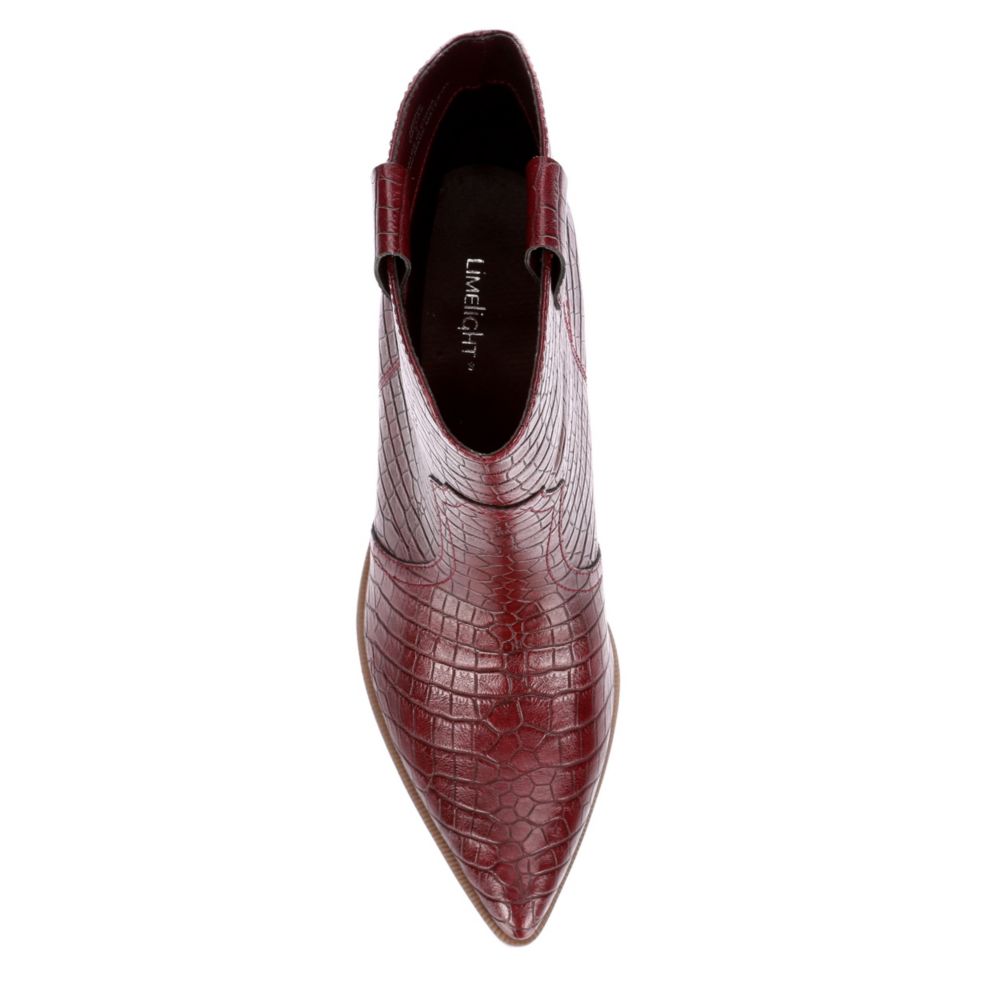 LIMELIGHT Womens Dallas Western Boot - BURGUNDY