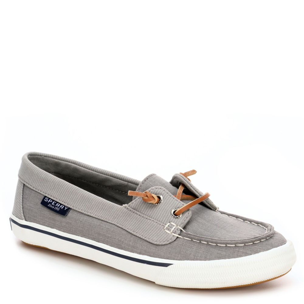 grey sperry shoes