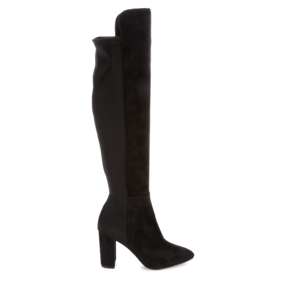 Womens Siyah Over The Knee Boot