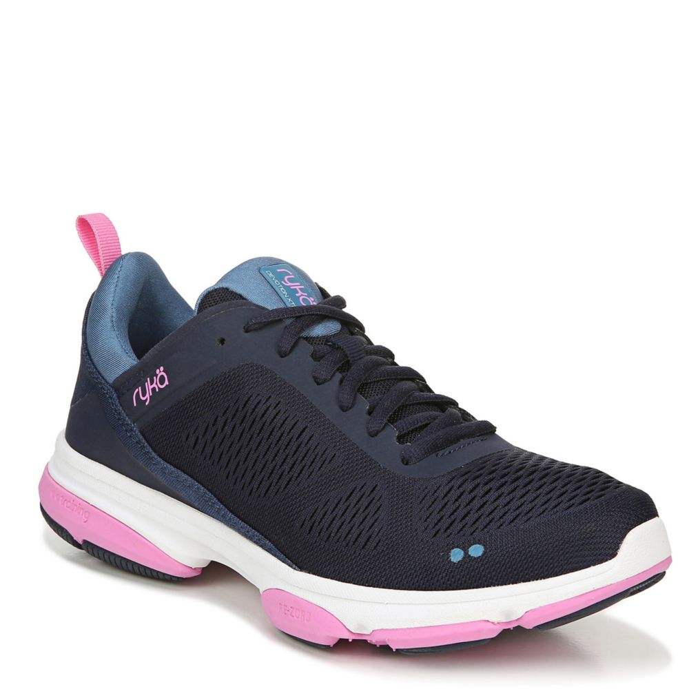 womens navy walking shoes