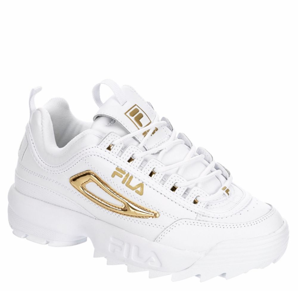 fila womens white disruptor ii premium sneakers