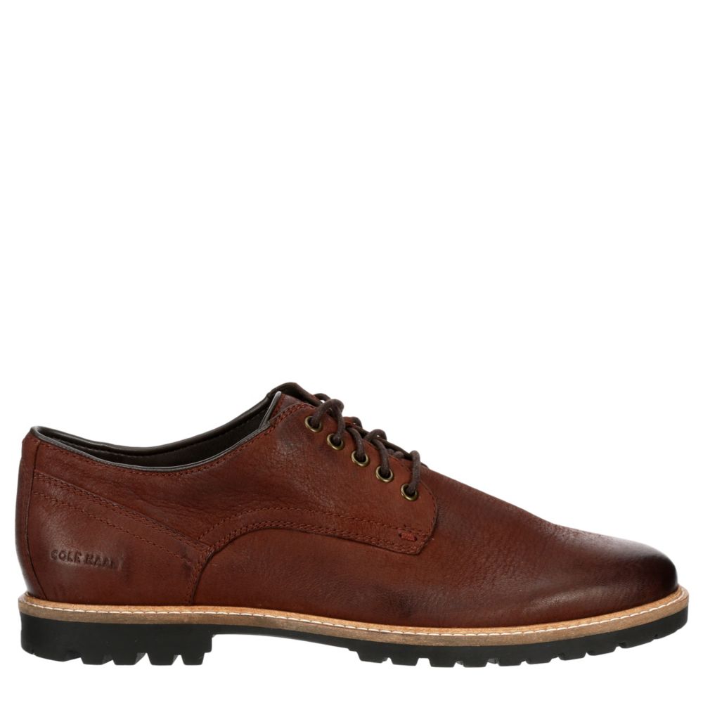 COLE HAAN Mens Nathan Plain Oxford - DARK TAN