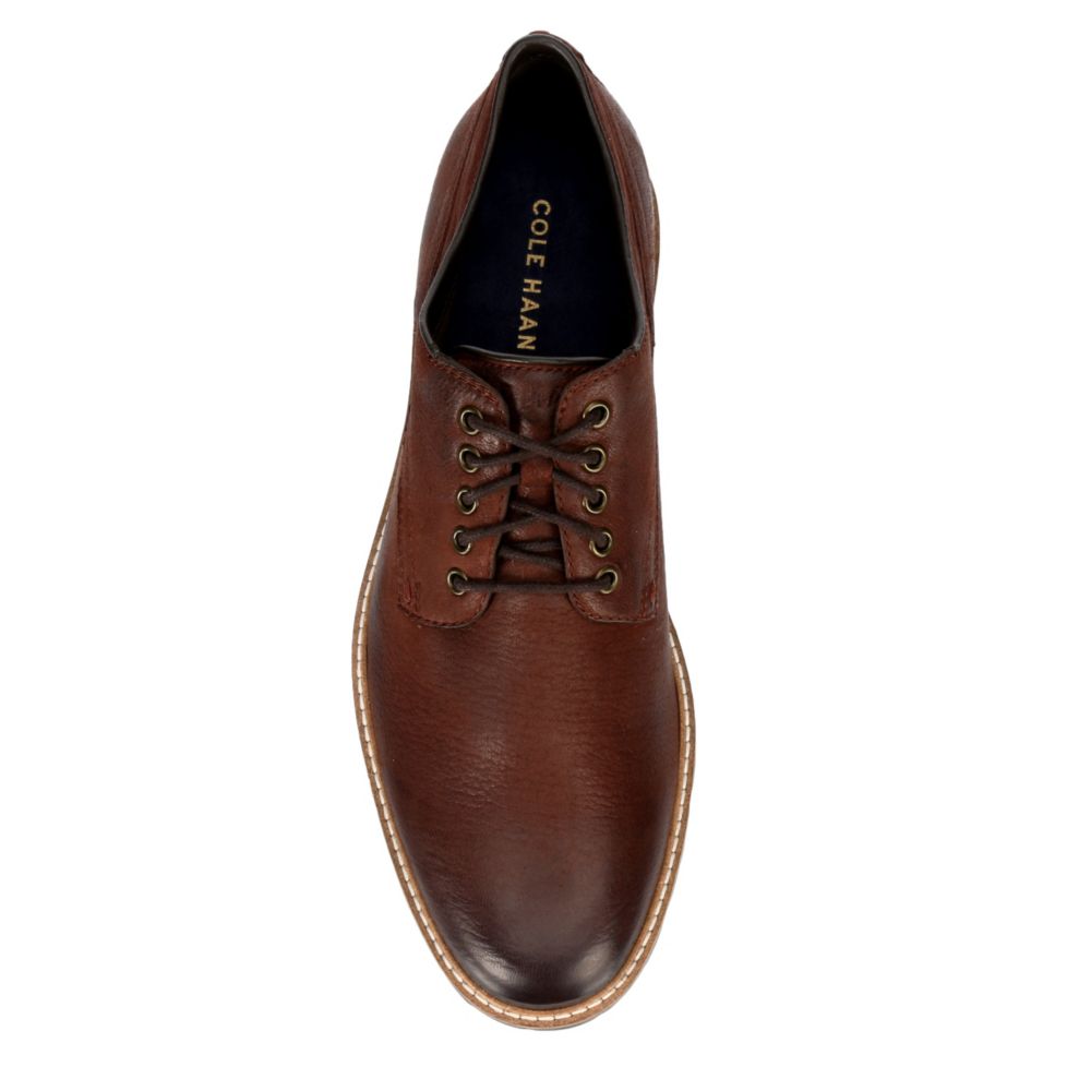 COLE HAAN Mens Nathan Plain Oxford - DARK TAN