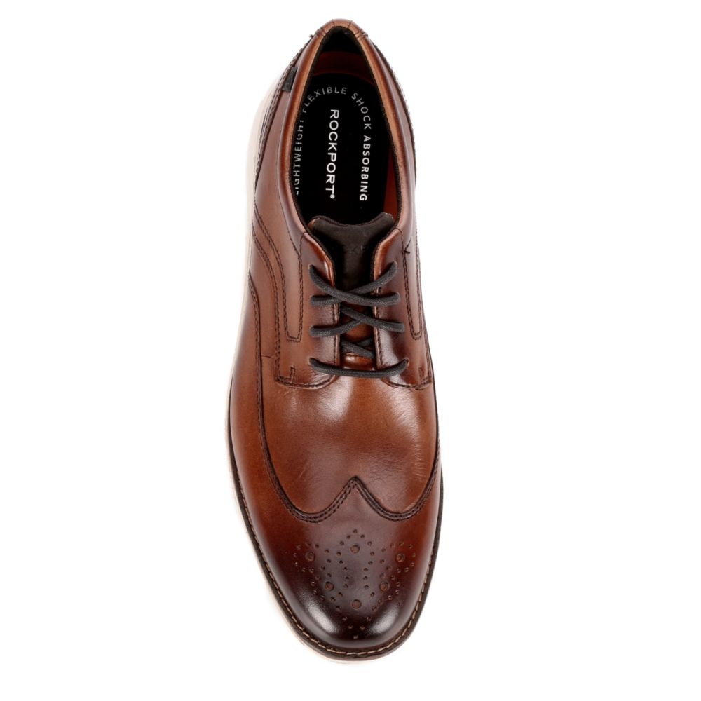 rockport men's garett leather wingtip oxfords