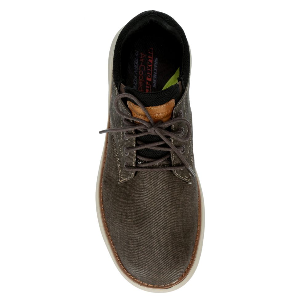 SKECHERS Mens Doveno-reson Oxford - DARK BROWN