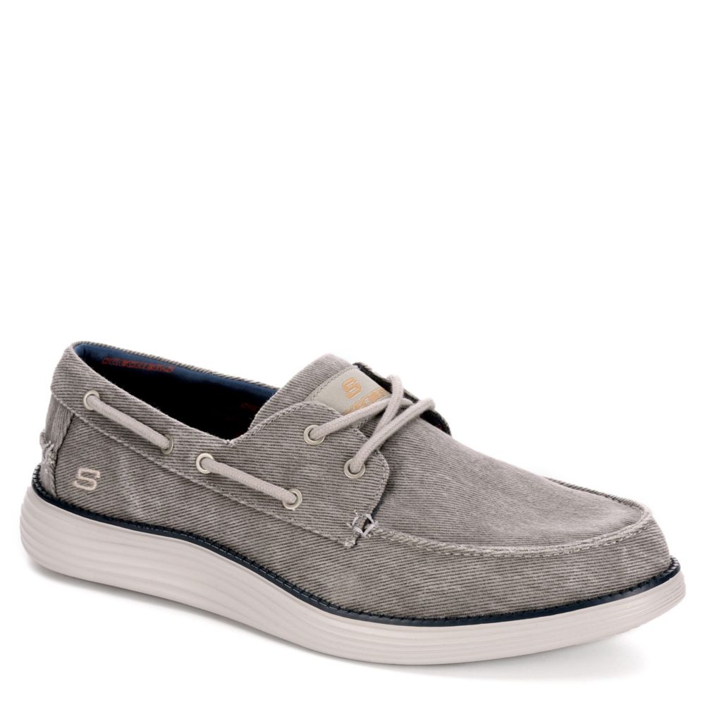 skechers men's canvas boat shoes