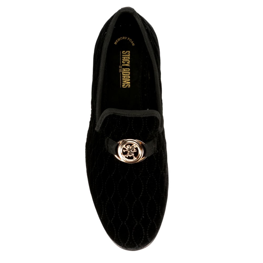 STACY ADAMS Mens Valet Slip On Shoe - BLACK