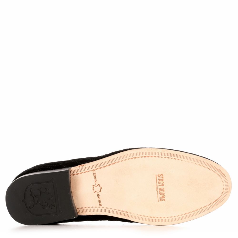 STACY ADAMS Mens Valet Slip On Shoe - BLACK