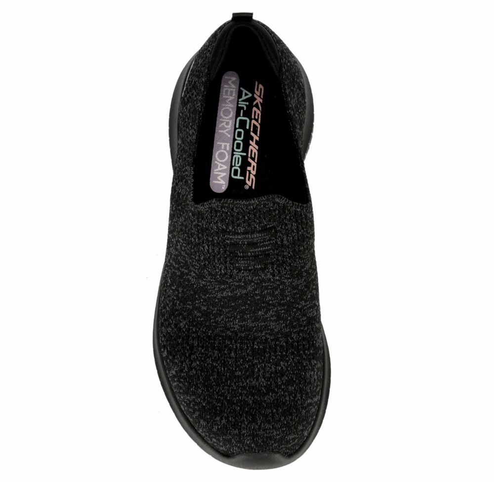 SKECHERS Womens Ultra Flex Harmonious Sneaker - BLACK
