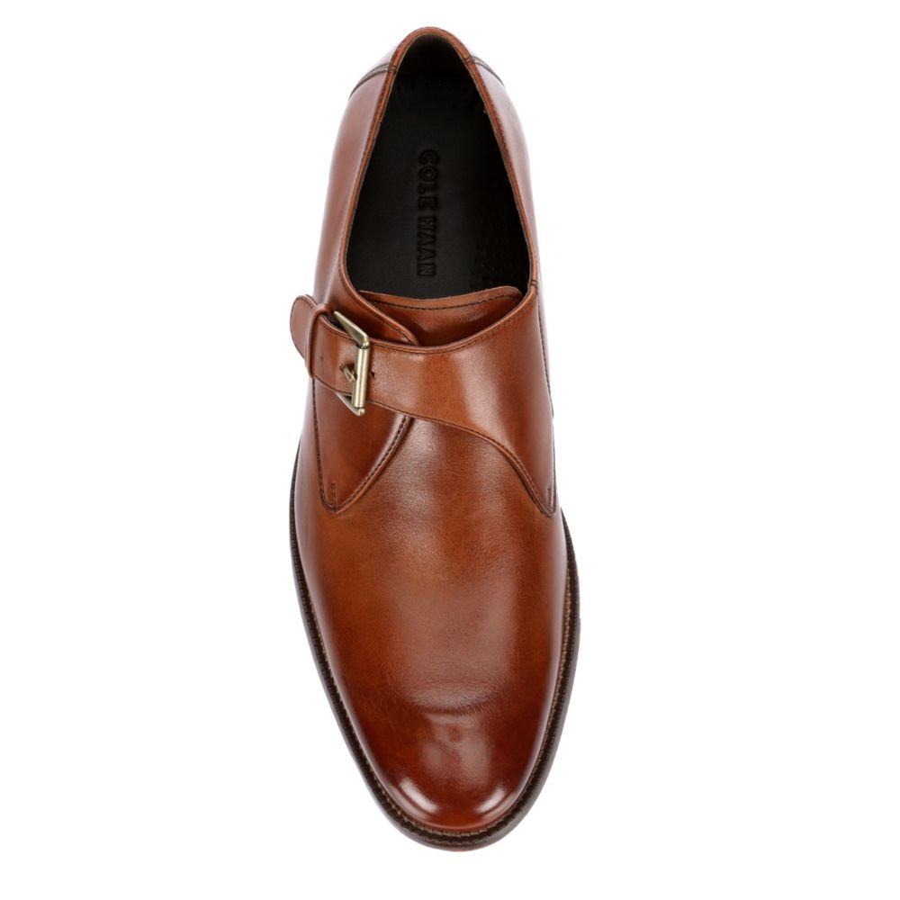 COLE HAAN Mens Williams Monk Ii Slip On Shoe - COGNAC