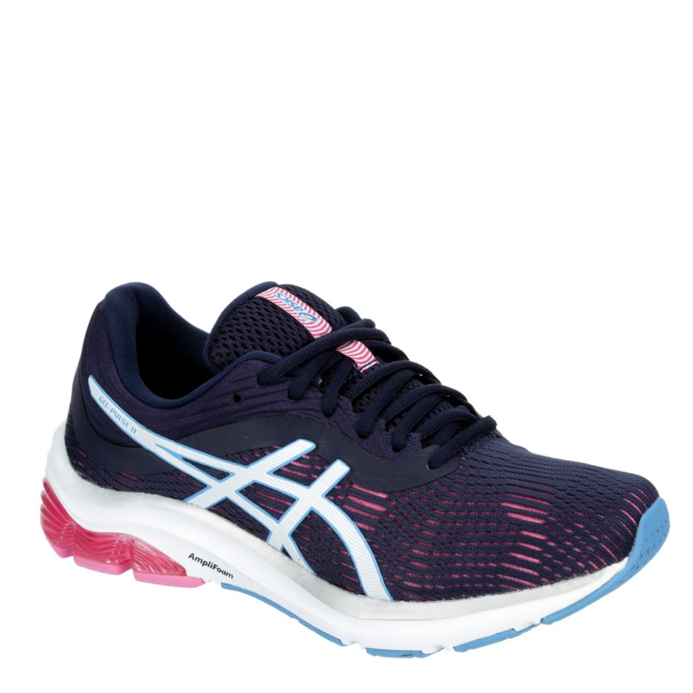 navy asics womens