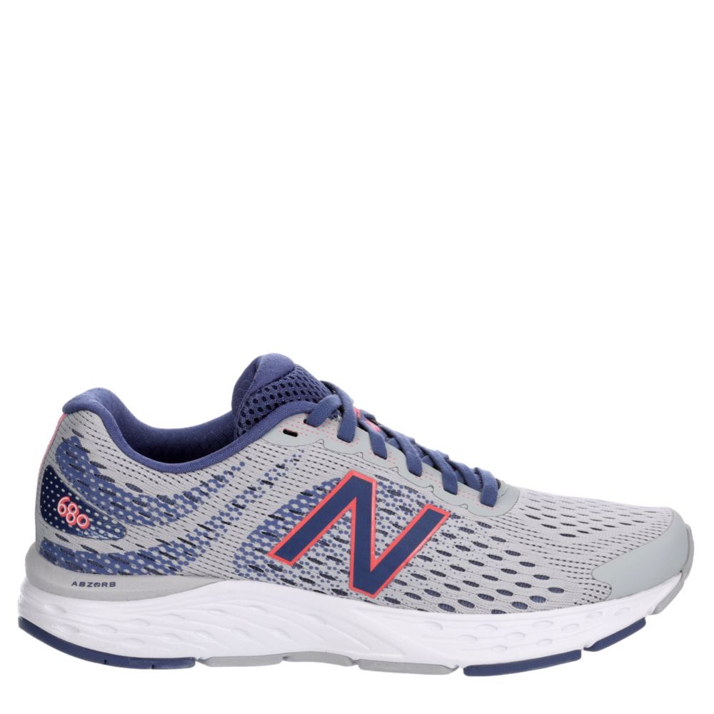 Grey New Balance Womens 680 V6 Running Shoe | Athletic | Off Broadway Shoes