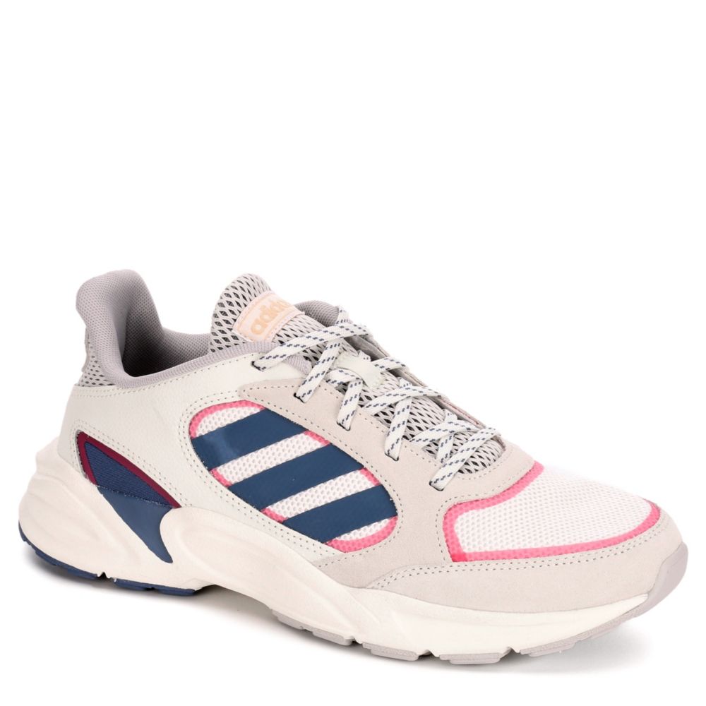 White Adidas Womens 90s Valasion Sneaker | Sneakers | Off Broadway 