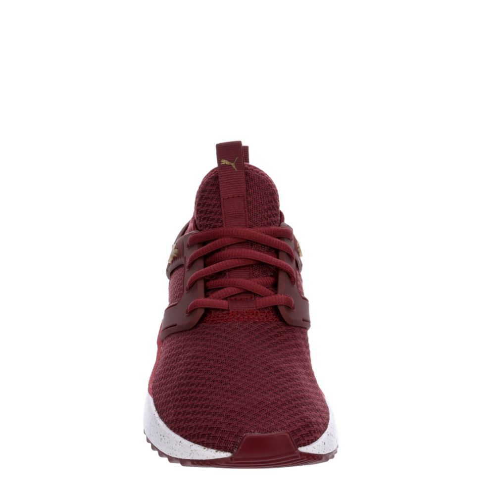 PUMA Womens Pacer Cage Sneaker - BURGUNDY