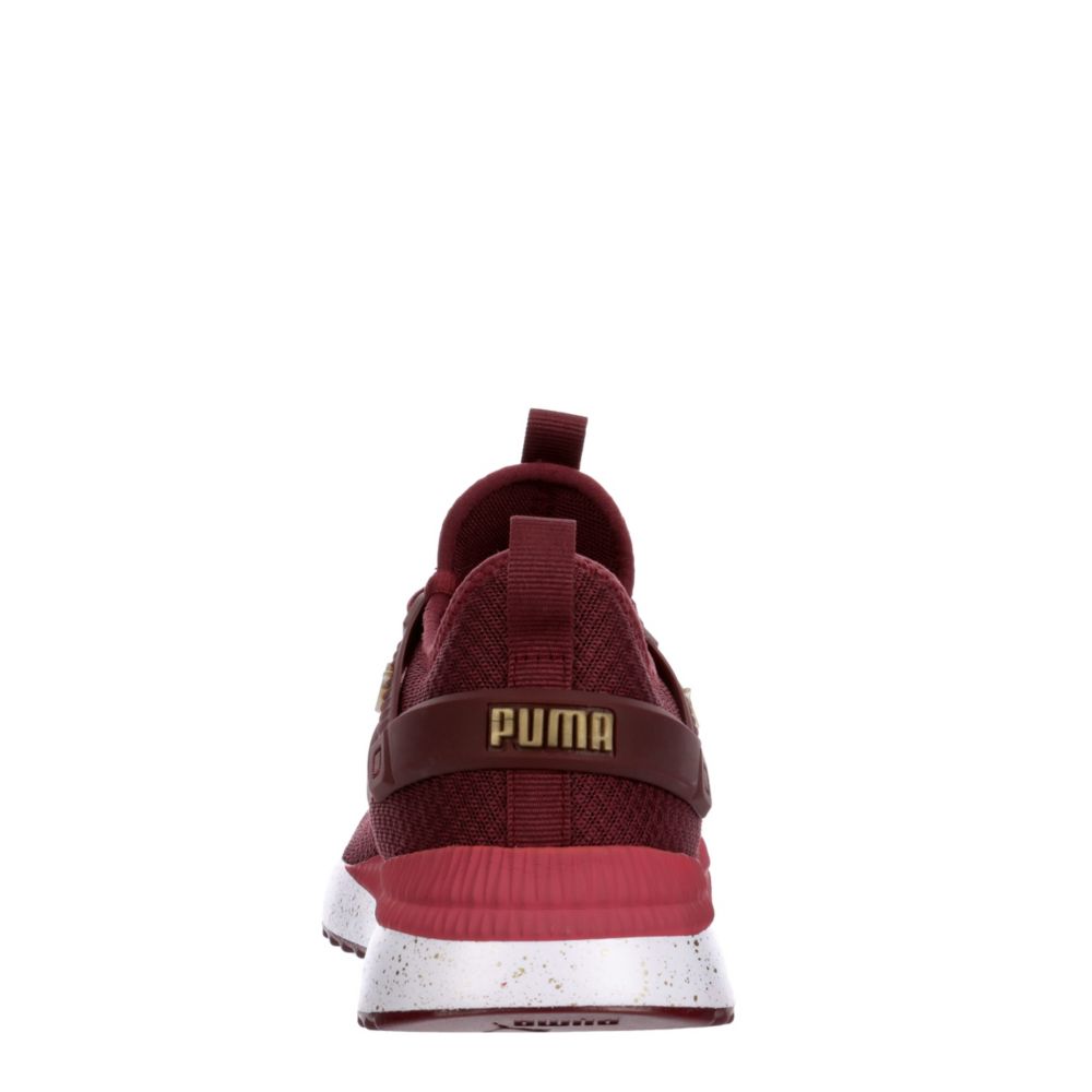 PUMA Womens Pacer Cage Sneaker - BURGUNDY