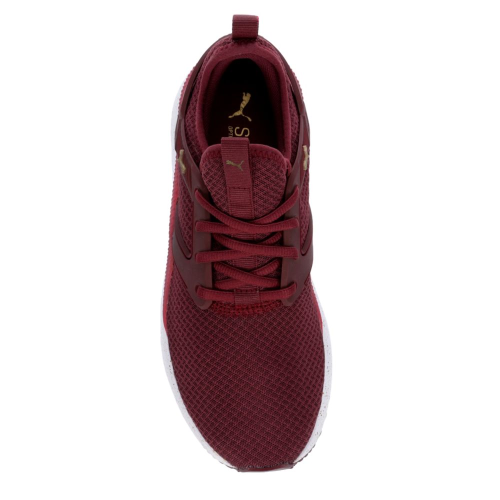 PUMA Womens Pacer Cage Sneaker - BURGUNDY
