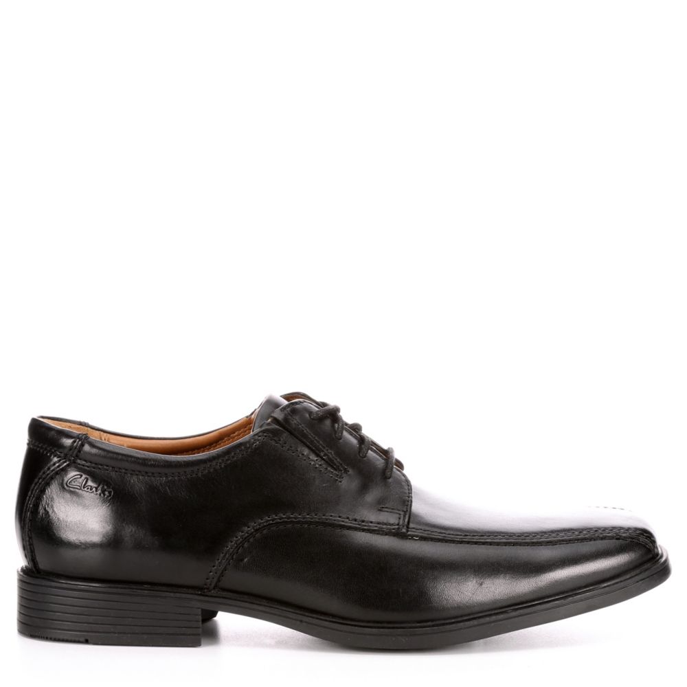 CLARKS Mens Tilden Walk Bike Toe Oxford - BLACK