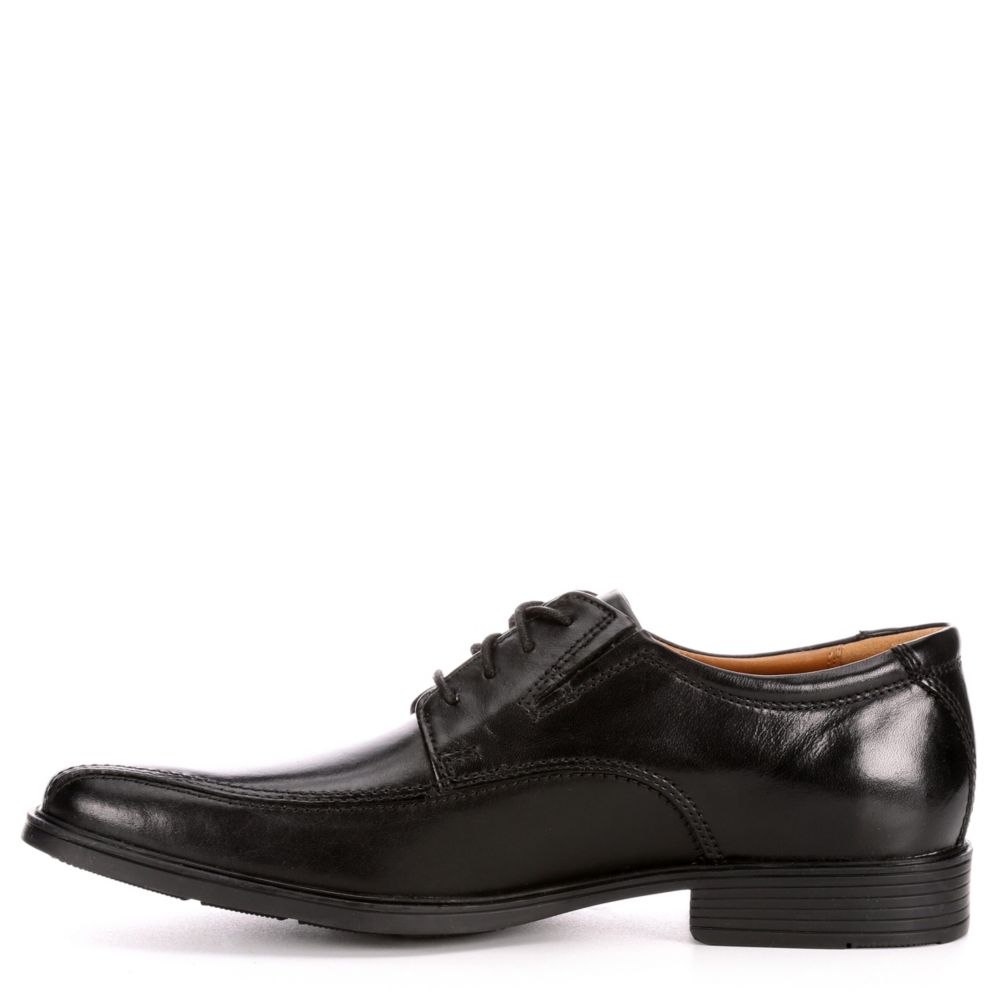 CLARKS Mens Tilden Walk Bike Toe Oxford - BLACK