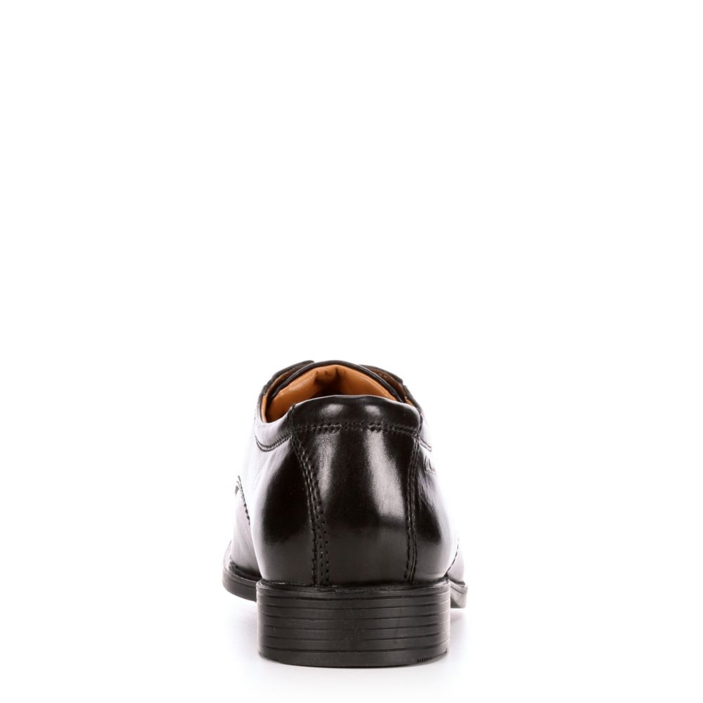 CLARKS Mens Tilden Walk Bike Toe Oxford - BLACK