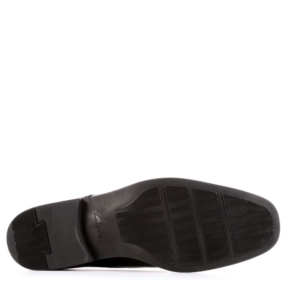 CLARKS Mens Tilden Walk Bike Toe Oxford - BLACK