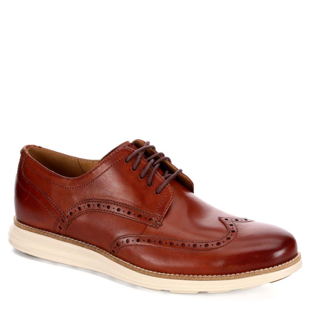 cognac wingtip oxford