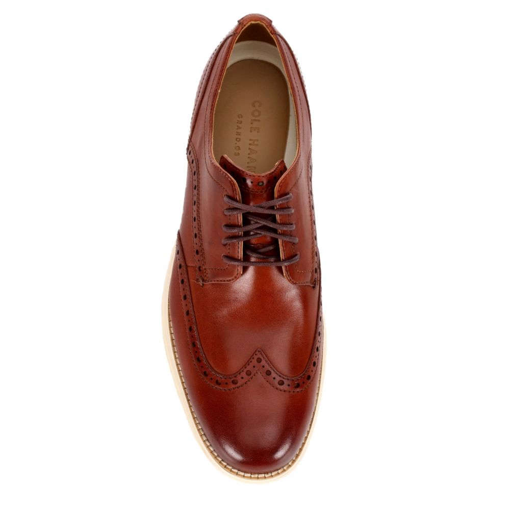 cole haan original grand cognac wingtip oxfords