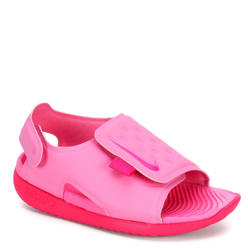 pink nike sandals with straps