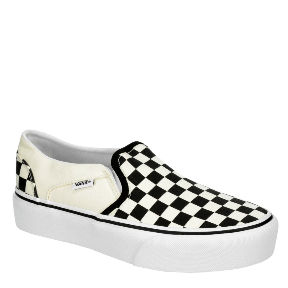 platform white slip on vans