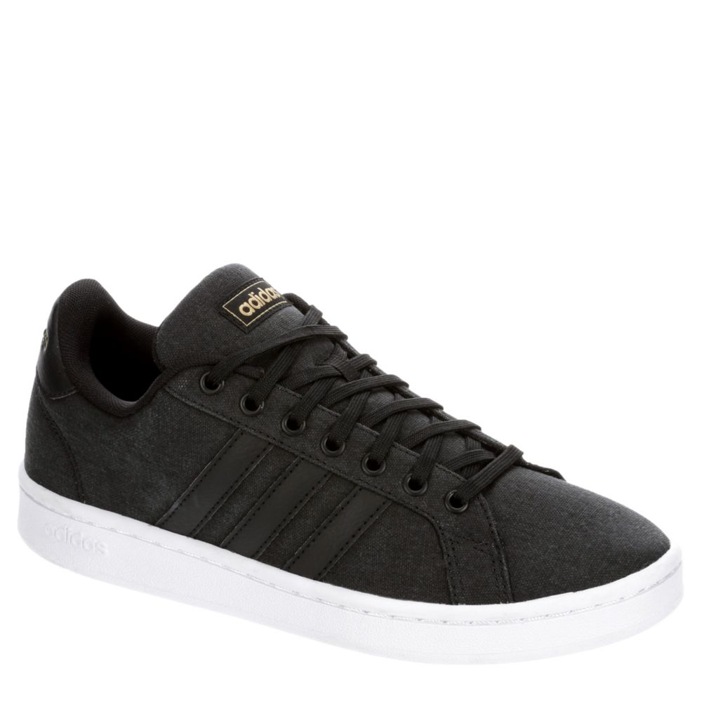 Black Adidas Womens Grand Court Sneaker Athletic Off Broadway Shoes