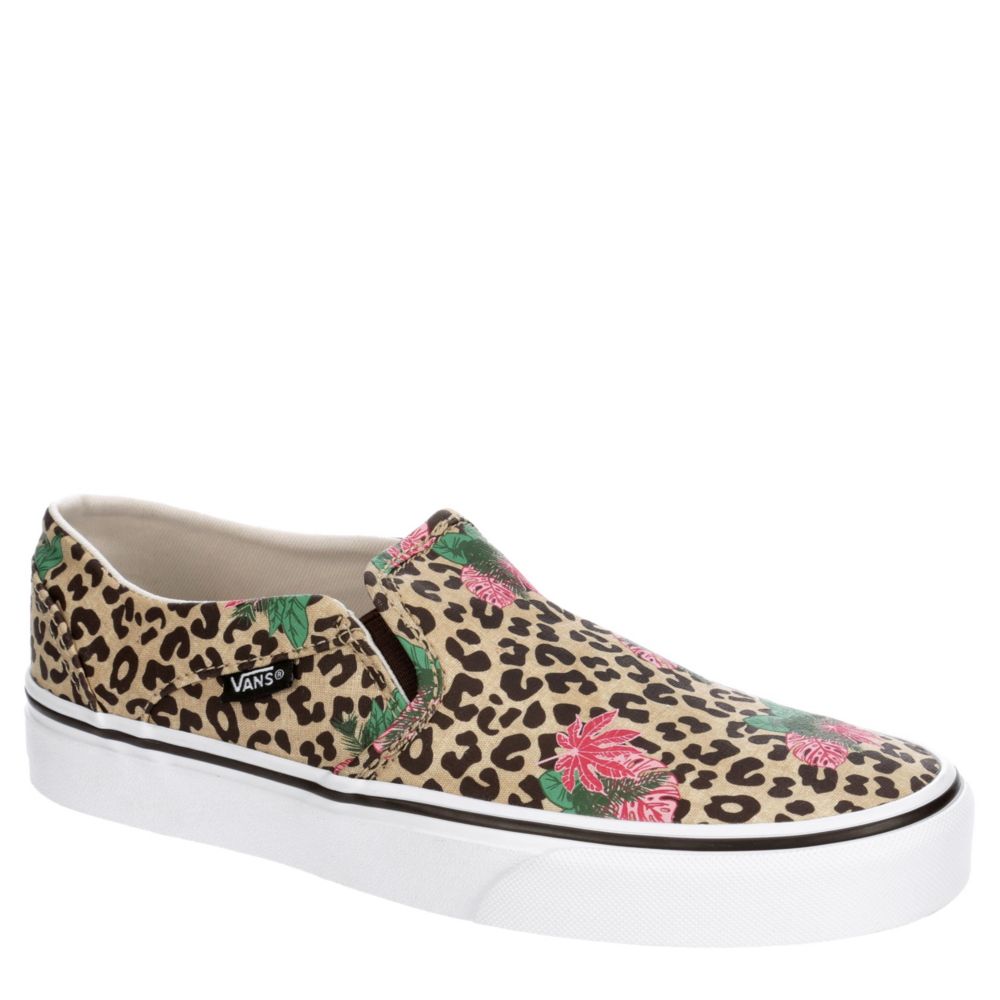 leopard print slip on vans womens