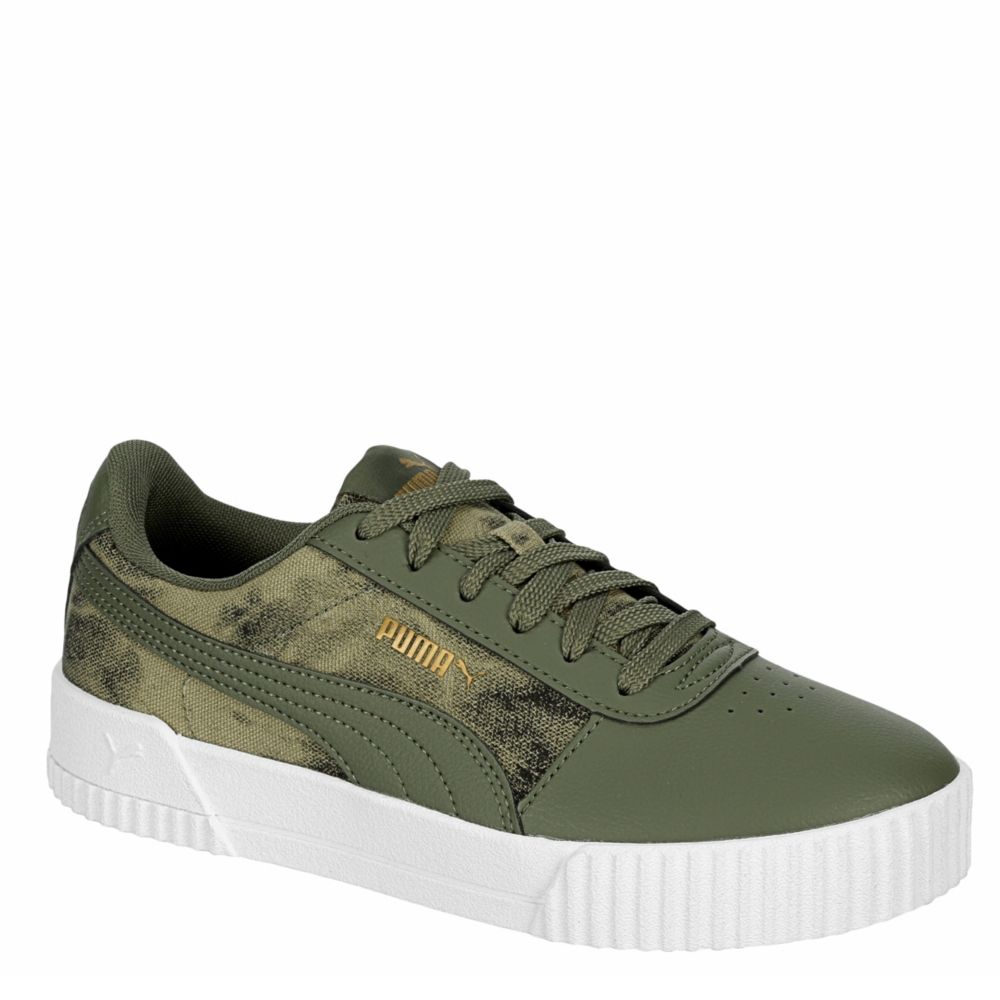 olive puma sneakers