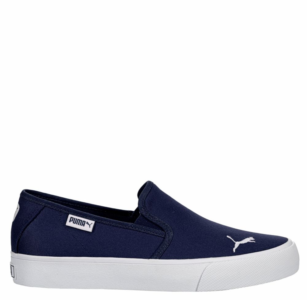 navy blue slip on sneakers womens