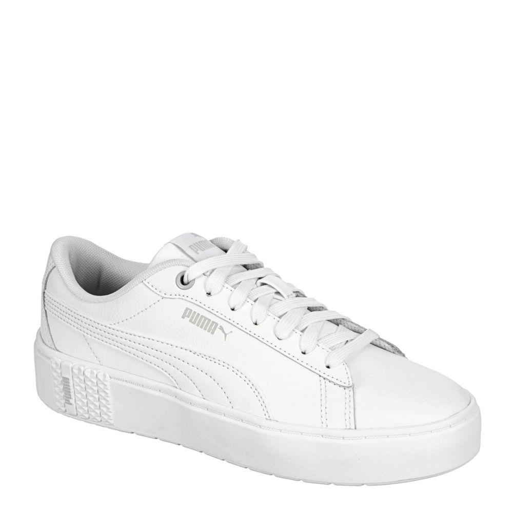 puma smash platform l white